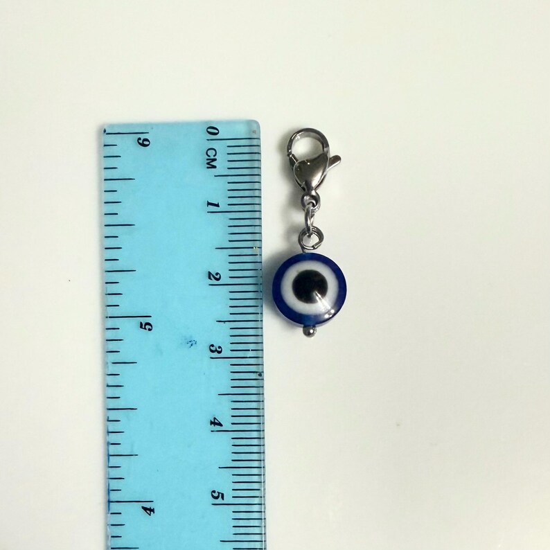 Evil Eye Charm, Handbag/ Purse clip on Charm, Protection/ Good Luck/ Nazar/Handmade Charm, Buggy Charm image 3