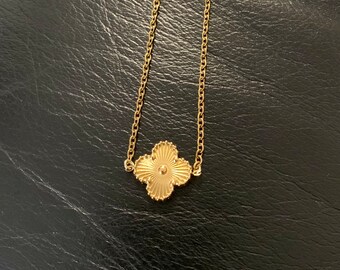 Clover Necklace, 4 leaf Clover Gold Necklace, Birthday/Wedding/Anniversary Gift, Gift for Her, Clover Jewellery, Lucky Necklace