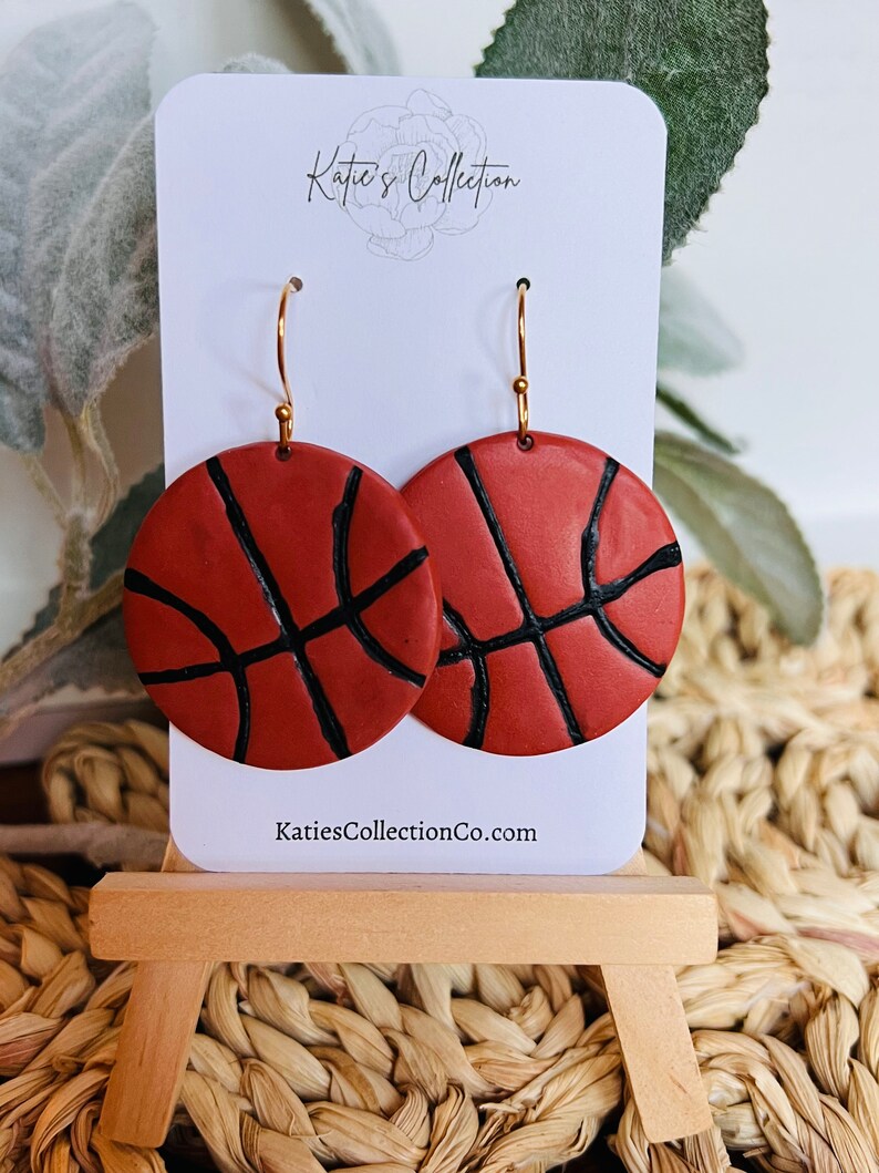 Basketball Earrings Personalized Basketball Earrings Etsy