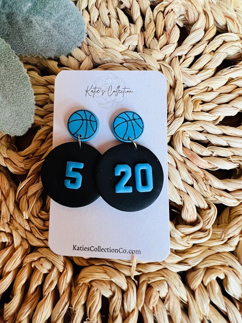 Basketball Earrings Personalized Basketball Earrings Etsy