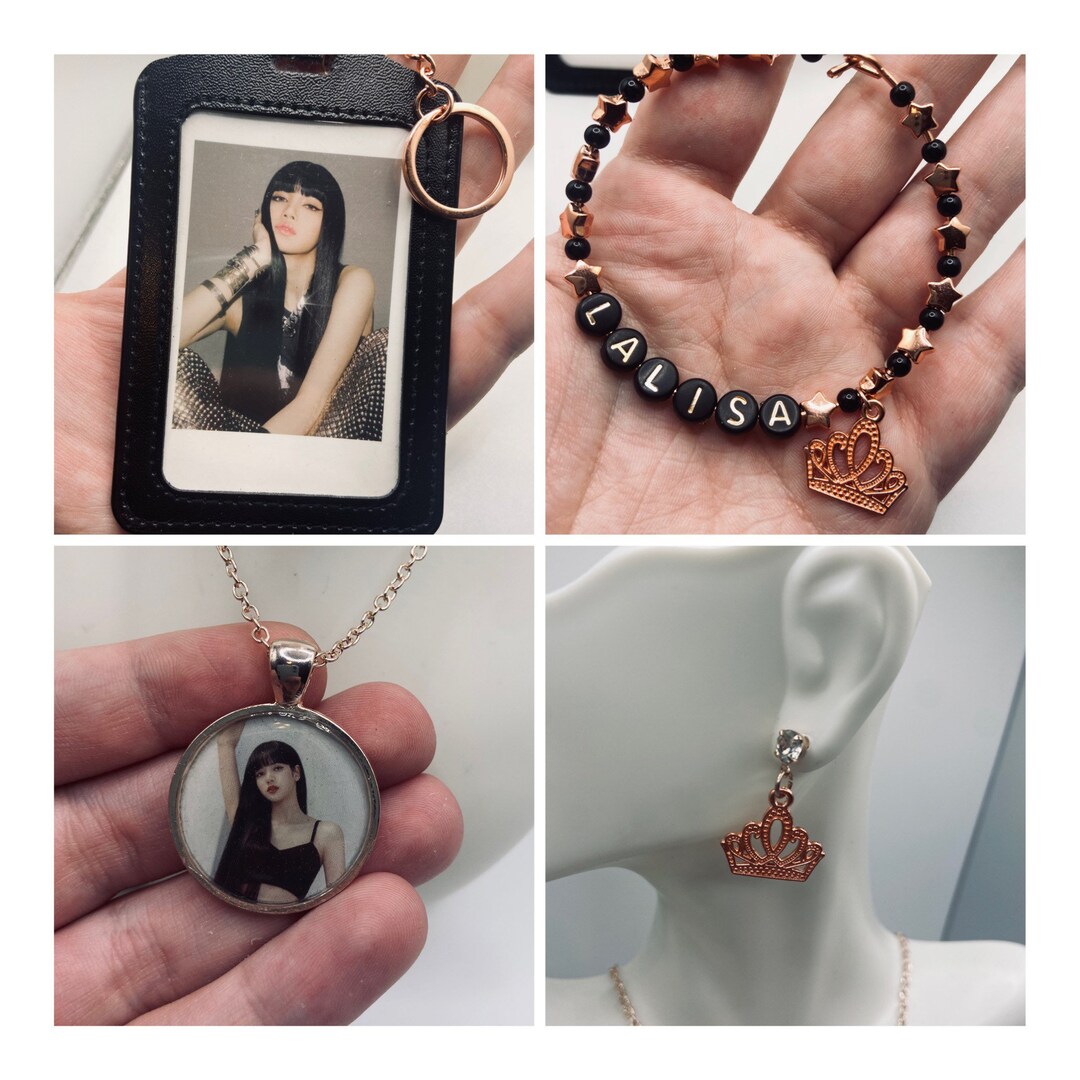 Blackpink K-pop Jewelry Set Photocard Lisa Lalisa Keychain - Etsy