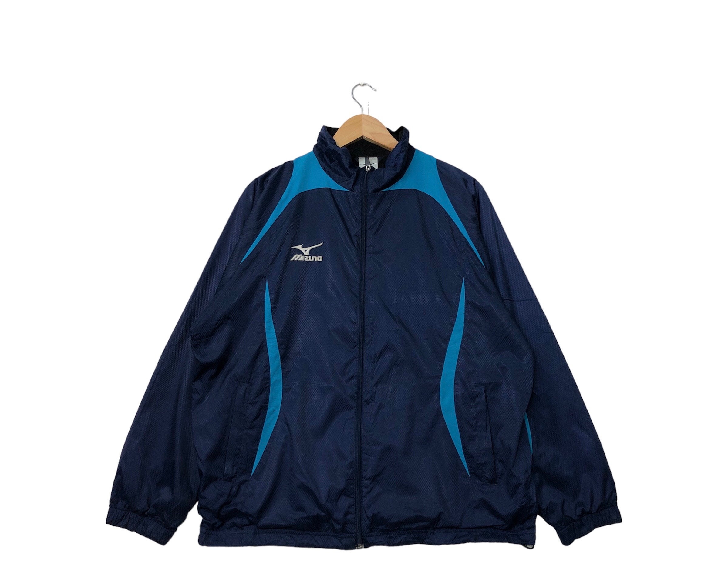 Selten Vintage Mizuno Windbreaker Kleines Logo Spellout Pullover Pullover Streetwear Sportwear