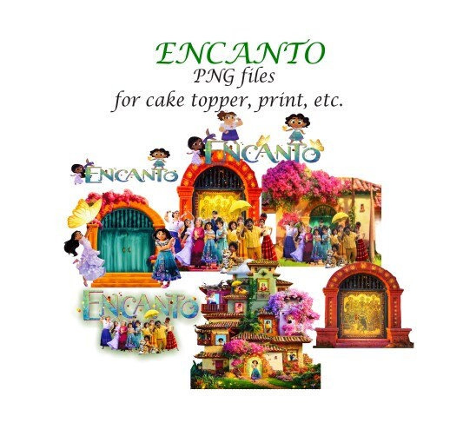 Encanto Doors Logo and More. 8 Different Png Files for Cake Etsy