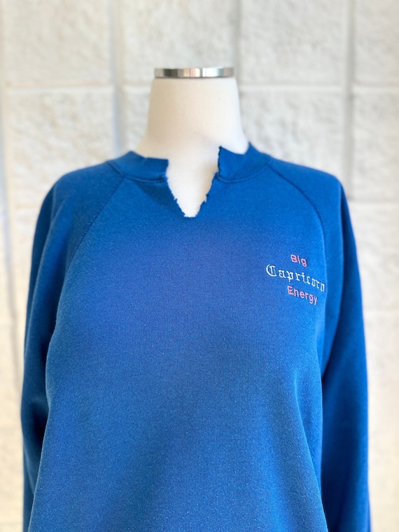 Capricorn Jawn - Embroidered Vintage Sweatshirt - 