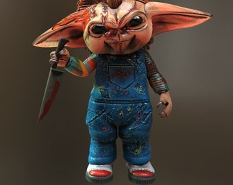 Grogu Chucky Mashup, 16,5 cm Kunstharzmodell