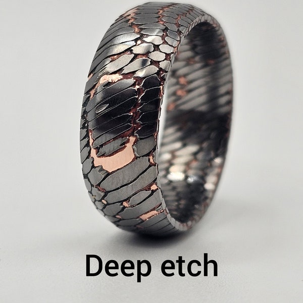 Handmade Superconductor Ring - Crosscut Pattern