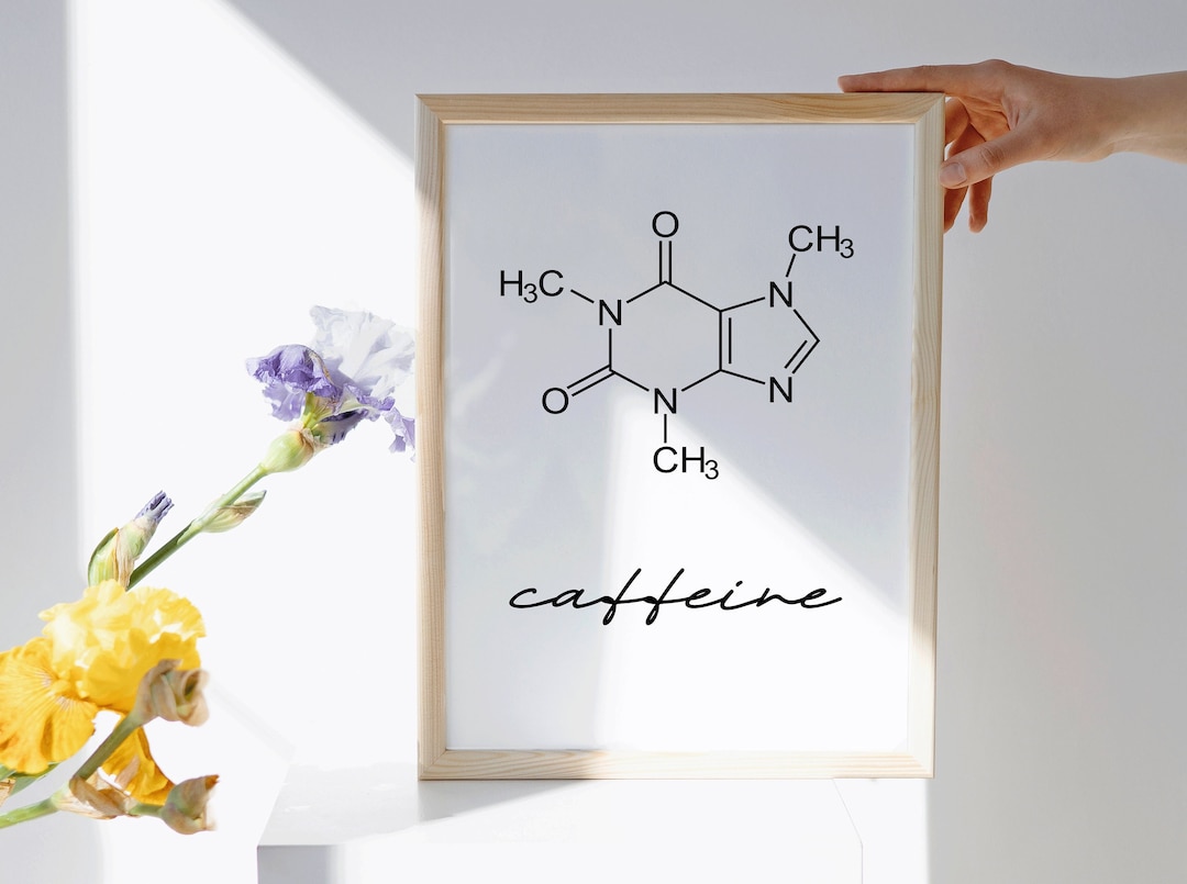 Caffeine Chemical Formula Wall Decor, Minimalist Science Poster, Coffee ...