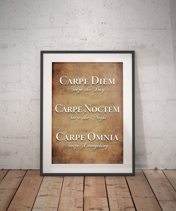 Carpe Diem, Carpe Noctem, Carpe Omnia Printable | Wall Decor