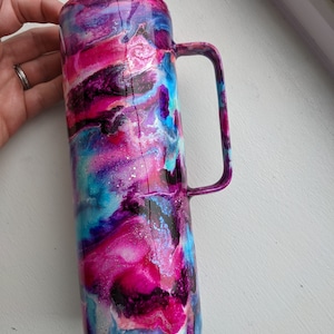 Custom 30 ounce skinny tumbler with handle!
