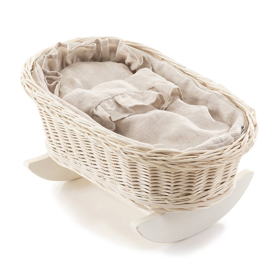 Large wicker crib sales