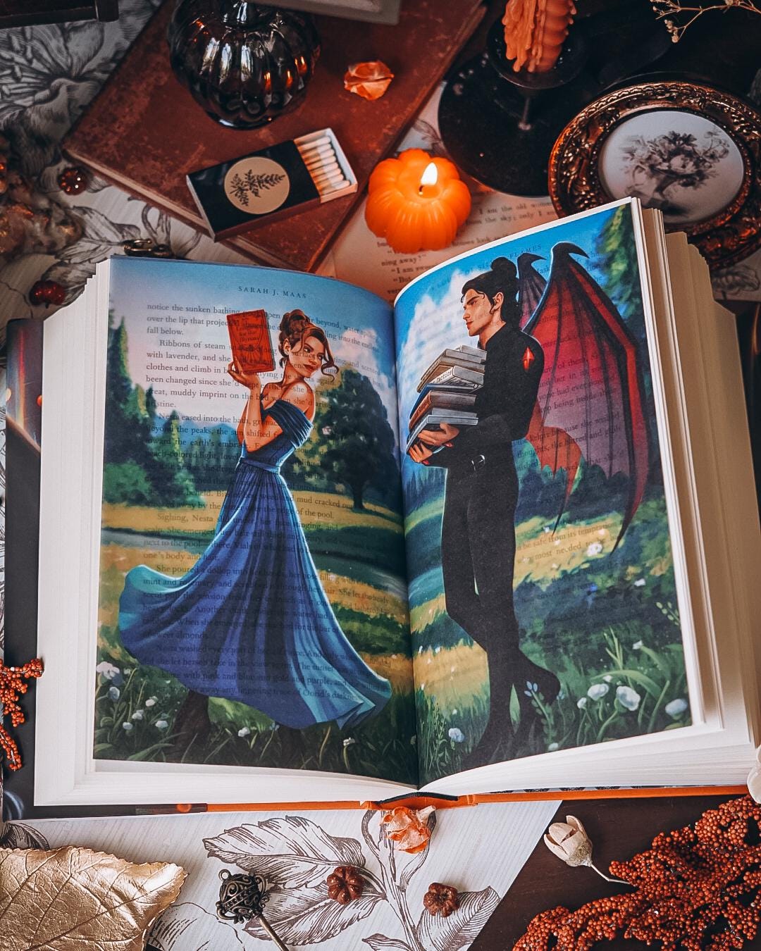 Last Chance! Nesta and Cassian Page Overlays Mini Set Officially Licensed A Court of Silver Flames by Sarah J Maas Book Art Prints ACOTAR
