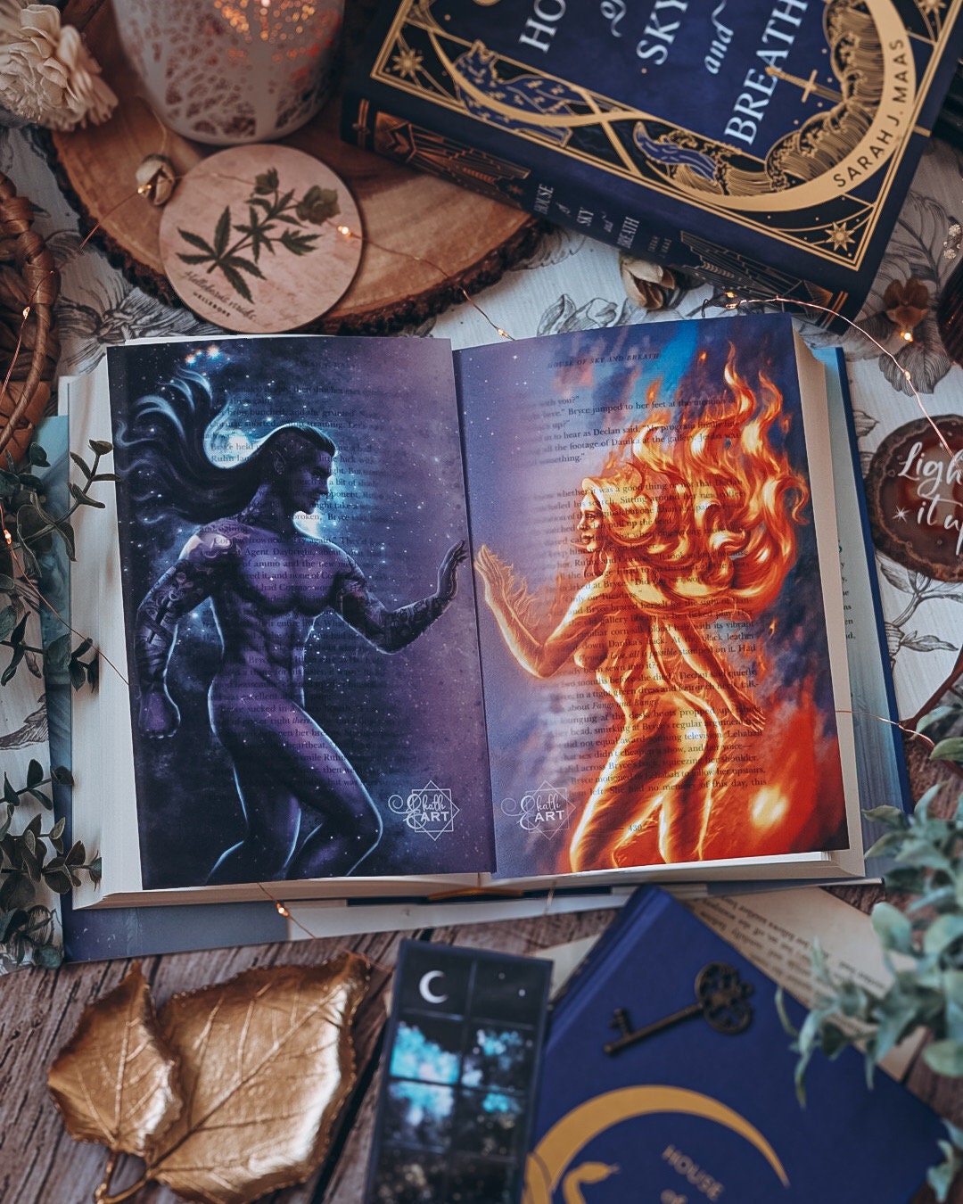 Last Chance! Crescent City Page Overlays: Ruhn and Lidia Art