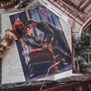 Iron Flame Page Overlays offiziell lizenziert von Rebecca Yarros Fourth Wing Empyrean Series Art Print Xaden Riorson Violet Sorrengail Andarna