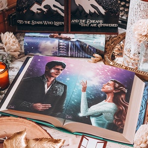 ACOTAR Starfall Page Overlays Mini Set From A Court of Mist and Fury by Sarah J Maas Officially Licensed Artwork of Rhysand and Feyre ACOMAF