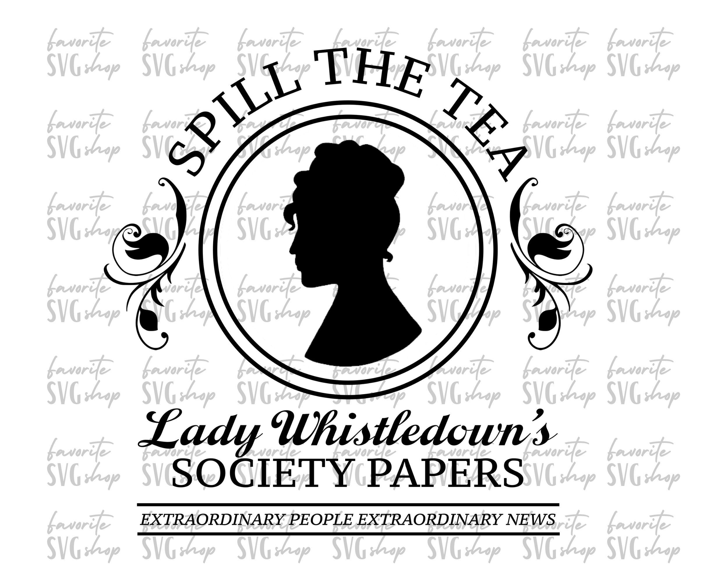 SVG PNG FILE Lady Whistledown Svg Bridgerton Svg Lady - Etsy UK