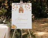 Autumn Baby Shower Welcome Sign, Falling Leaves (Printable) BBS112