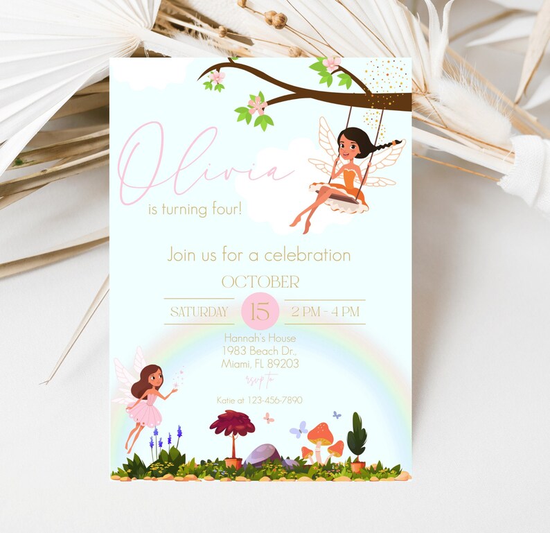 Fairy Birthday Invitation Template