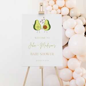 Editable Guacamole Baby Shower Welcome Sign template, Printable Avocado Baby Shower Welcome Poster, Holy Guacamole Baby Shower Decoration