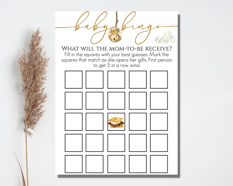 S'more Baby Shower Game Bundle Camping Baby Shower Smore Etsy