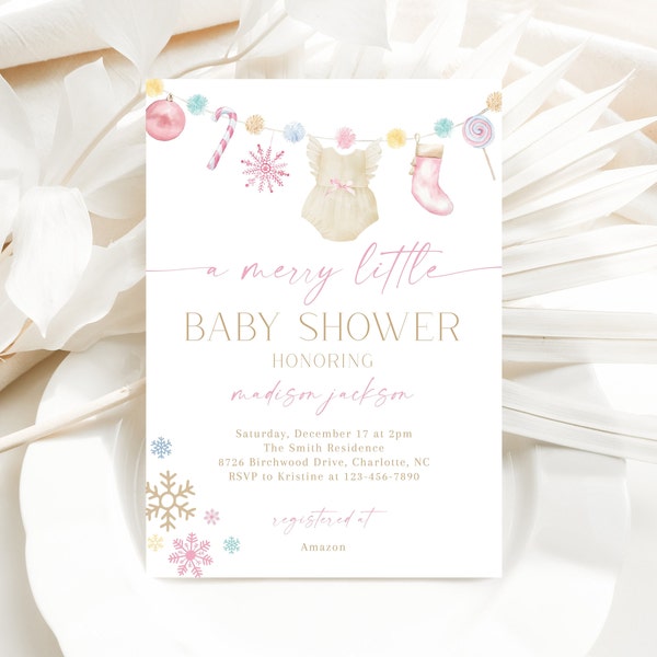 December Baby Shower Invitation - Etsy