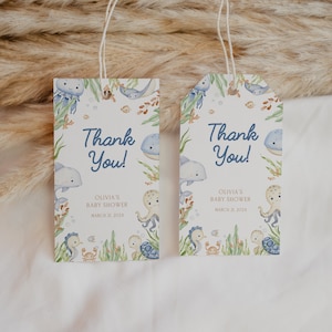 Editable Undersea Baby Shower Invitation Bundle, Printable Ocean Baby ...