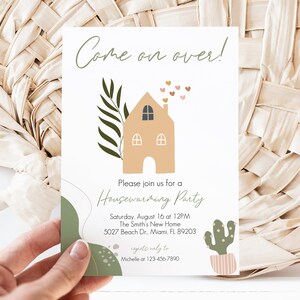 Housewarming Party Invitation Template, Editable Housewarming Party Invitation, Boho Housewarming, Minimalist Invite, Instant Download