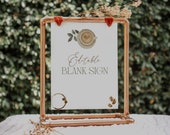 Coffee Baby Shower Sign Template, Neutral Green Decor (Digital Download)