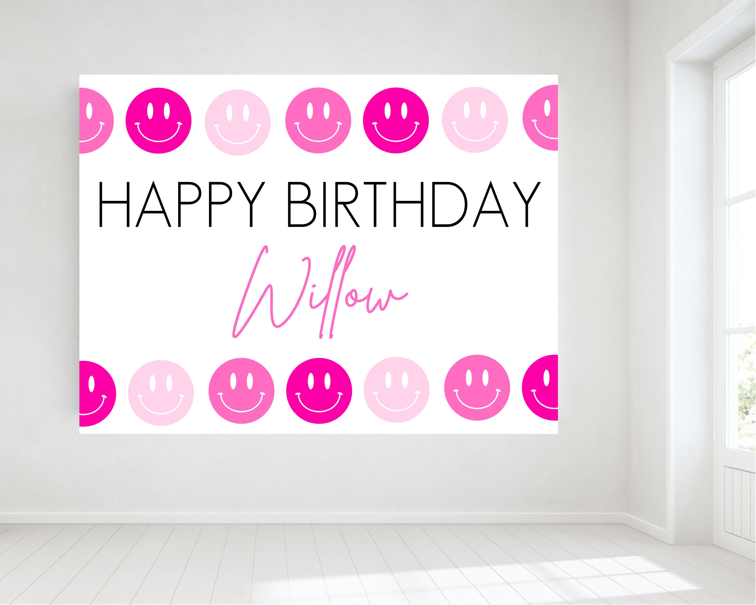 Smiley Birthday Invitation Smiley Face Editable Template Etsy