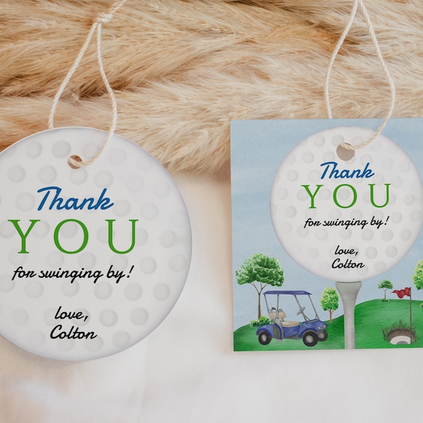 Editable Golf Birthday Party Favor Tag, Golf Birthday Par-tee Decoration, Printable Boy Golf Thank You Favor Tag, Instant Download, BB3