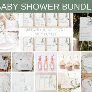 Greenery Baby Shower Game Bundle – Who Knows Mommy Best & Baby Name Game For 25 Guests