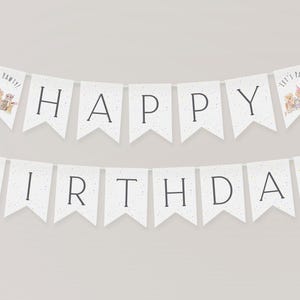 Dog Happy Birthday Banner, Puppy Happy Birthday Banner Printable, Girls Dog Birthday Decor, Girl Puppy Pawty Birthday Banner, CLP201