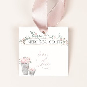 Editable Paris Birthday Favor Tag, Girl Birthday French Patisserie Party Decor, Paris Cafe, French Bakery, Instant Download, CLP28