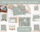 Modern Baby Shower Invitation Bundle, Minimalist Design (Digital Download) CLP18