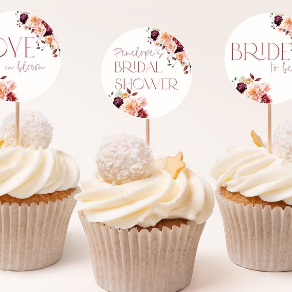 Fall Cupcake Toppers Etsy