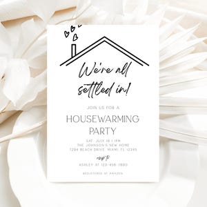 Housewarming Party Invite - Modern Minimalist New Home Announcement