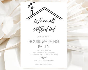 Housewarming Party Invite - Modern Minimalist New Home Announcement