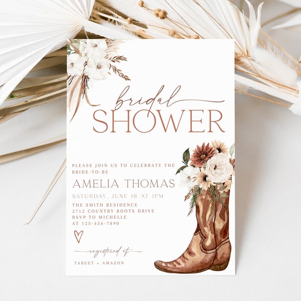Rustic Bridal Shower Invitation - Etsy