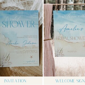 Beach Bridal Shower Game Bundle, Boho Tropical Beach Wedding Shower ...