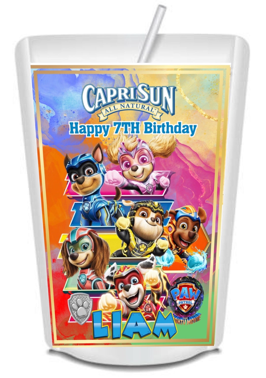 12 Mighty Pups Capri Sun Juice Pouch Stickers Labels Etsy