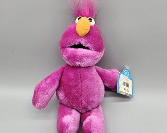 Vintage 1995 Applause Sesame Street Telly Monster Plush 8" Stuffed Animal Toy