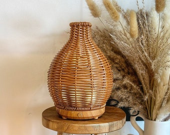 Difusor eléctrico de aceites esenciales de ratán / Aromaterapia para decoración del hogar