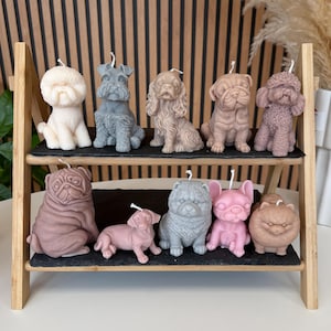 Dog Shaped Candle Gift | Handmade Pet Lovers Candle | Unique Dog Owner Birthday Present | Funny Dog Gift for Animal Lovers