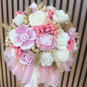Small Handmade Candle Bouquet | Soy Wax Flowers in Luxury Gift Box | Perfect Gift for Her