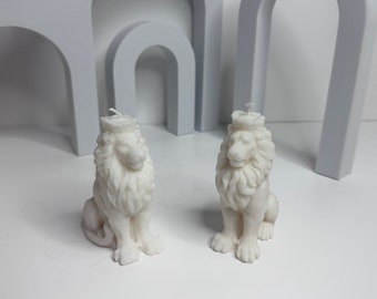 Lion Sculpture | Soy wax Candle | Home decor | Scented | Gift Idea | Handmade