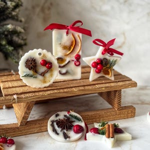 Coffret De 8 Bougies De Noël Parfumées Pour La Maison, Idéal Pour Offrir En Cadeau (femmes Et Hommes), En Cire De Soja Naturelle (70 G), Pour Noël, Un