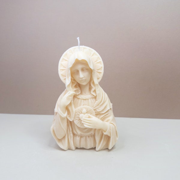 Holy Mary Candle  | Virgin Mary | Catholic Candle | Religion |  Mother of Jesus Candle | | Home Decor | Soy wax candle