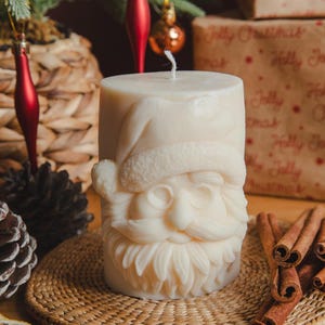 Large Santa Claus Candle | Christmas gift | Home Decor | Soy wax Candle | Handmade