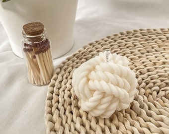 The Wool String Knot Ball | Bubble Candle | Set | Home Decor | Gift Idea | Soy Wax | Scented | Handmade