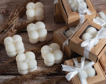 Personalised Mini Bubble Candle  | Wedding & Event | Soy Wax Gifts | Bulk Wedding Favours