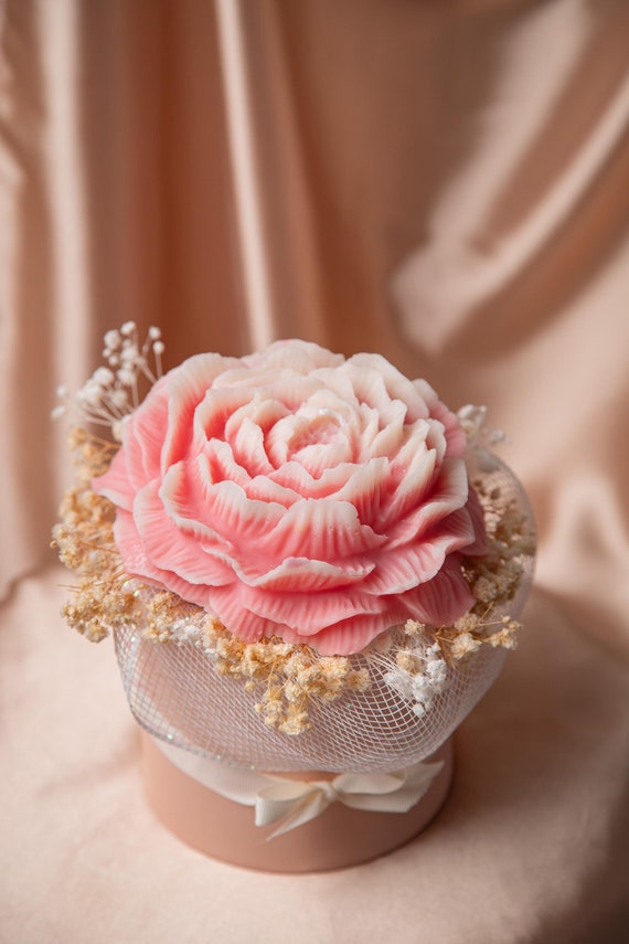 16 Candele Profumate Alla Rosa Con Fiori Secchi | Cera Di Palma 100% | 6 Ore Di Combustione | Per Matrimoni E Spa